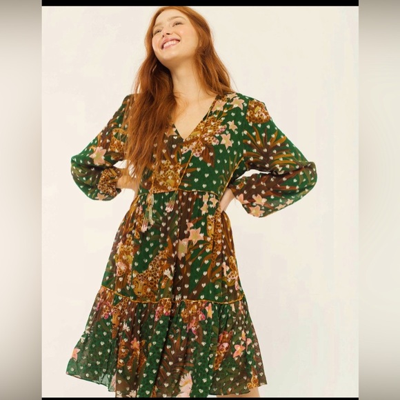 FARM Rio Dresses & Skirts - Farm Rio Green Jungle Dress